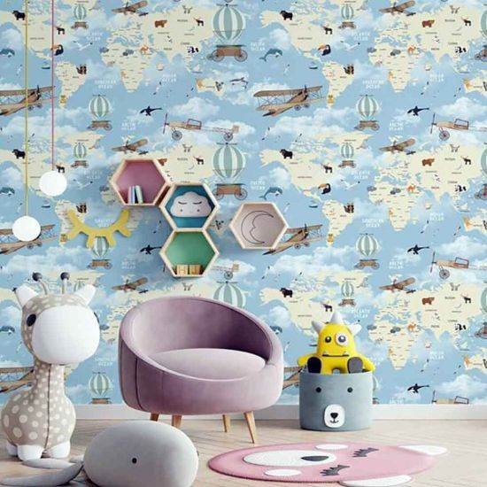 Abstract Fluid Marble wallpaper on living room feature wall JVC Dubai