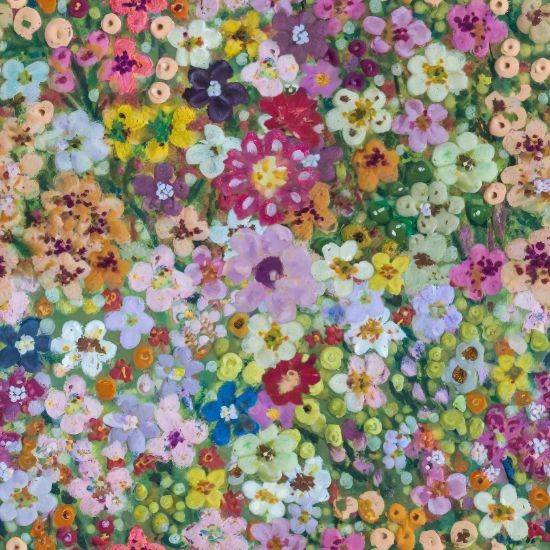 Eurydice-E81762 floral vintage classical oil painting wall mural swatch details