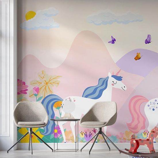Teen Trends Stars wallpaper installed in toddler playroom Dubai
