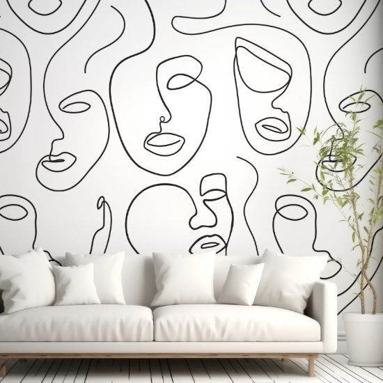 Robyn Silk Floral Wave R67856 calming bedroom wallpaper in JVC Dubai residential flat